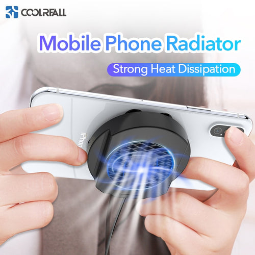 Coolreall Mobile Phone Radiator Gaming Universal Phone Cooler Adjustable Portable Fan Holder Heat Sink For iPhone Samsung Huawei
